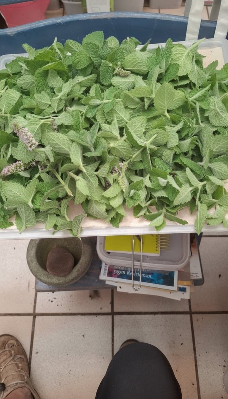 Kräuterpulver aus eigener Ernte